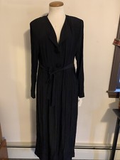 RJ Stevens by Carol Escritor Flowy Maxi Dress Black Size 10 USA Made Goth Office