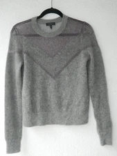 RAG & BONE Blaze Gray Crew Neck Sweater Mohair/Alpaca/Angora/Acetate Blend XS