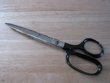 Vintage Black Handled Clauss 8" Sewing Shears Scissors Made in U.S.A.