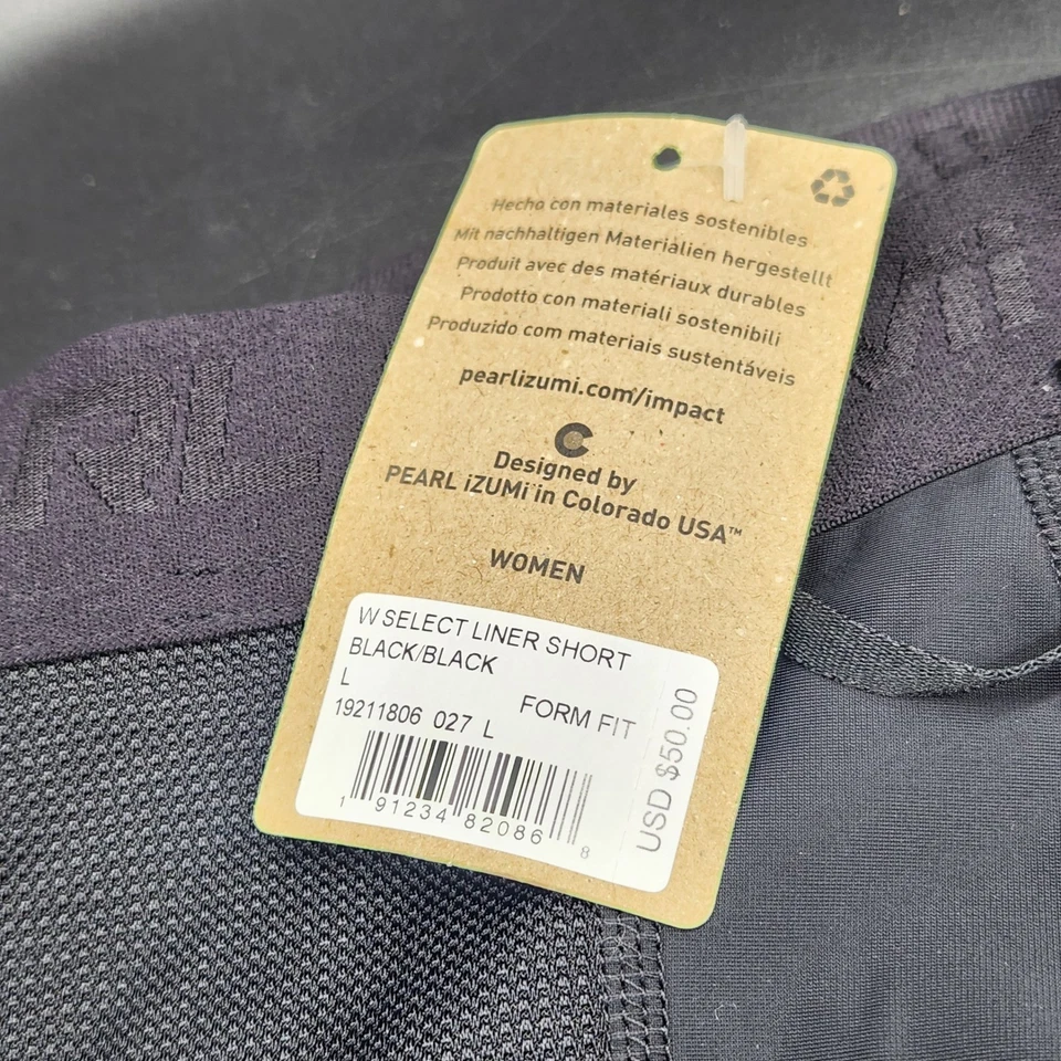 Pearl Izumi Mujer Selecto Bicicleta Corta Negro Forma Ajuste Talla L Ciclismo Acolchado Nuevo con Etiquetas Foto 4 de 4