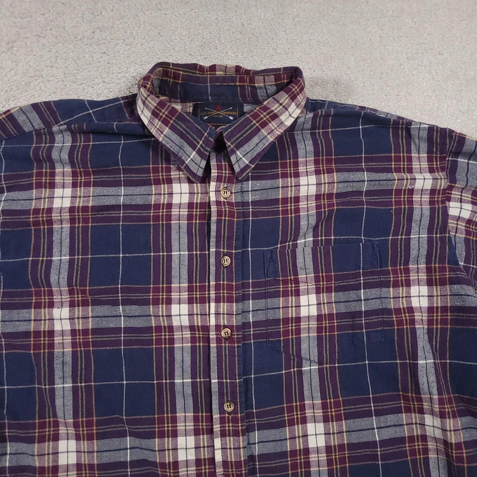 Arrow Shirt Mens 2XL Plaid Button Down Long Sleeve Flannel Pocket Casual - Image 4 of 4