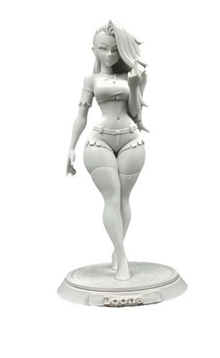 Loona, Half Human Form - Assembled - Unpainted - Helluva Boss