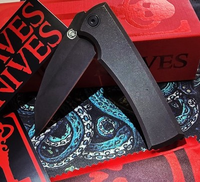 Chaves Integral Sangre Street stone washed Ti PVD, M390 Stonewashed PVD blade
