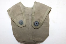 US Military WW2 USMC CROSS FLAP Canvas CANTEEN COVER Pouch Original JC36