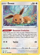 eevee pokemon card value 2022 - 133/165 - Pokemon 151 - Reverse Foil your opponent takes 2 Prize cards Eevee 119/189 astral radiance Pokemon