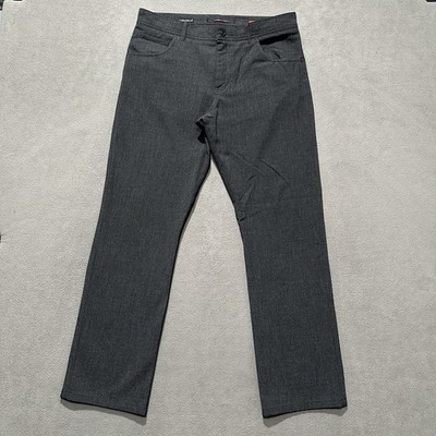 Alberto Ceramica Pants Men 32x32 (Fit 34x29) Dark Gray Modern Fit Straight Stone