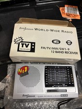 Borg Johnson World-Wide Radio, FM/TV/MW AM /SW1-9 12 Band Receiver used