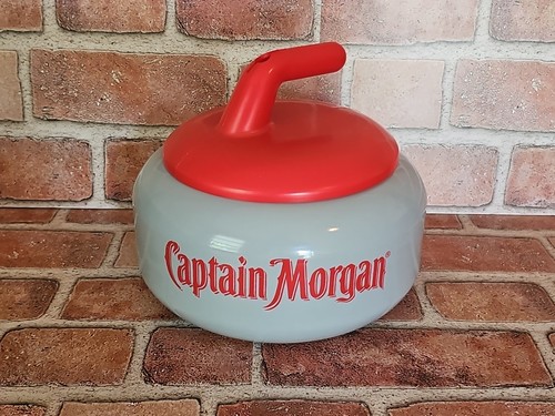 Plastic Captain Morgan Curling Stone Novelty Drink Container Sipper Display