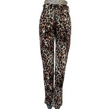 Adriano Goldschmied The Mari High Rise Straight Leopard Jean Women's Size 26