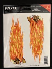 Lot Pack 6 Sheets Fire Skull Vinyl Decal Sticker For Truck Vehicle Window Car