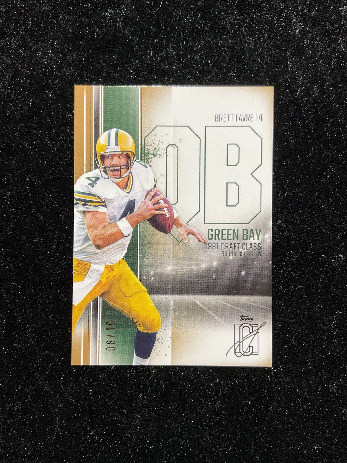 Brett Favre 2024 Topps Gold Parallel SSP 08/10 Packers Autograph Football Card