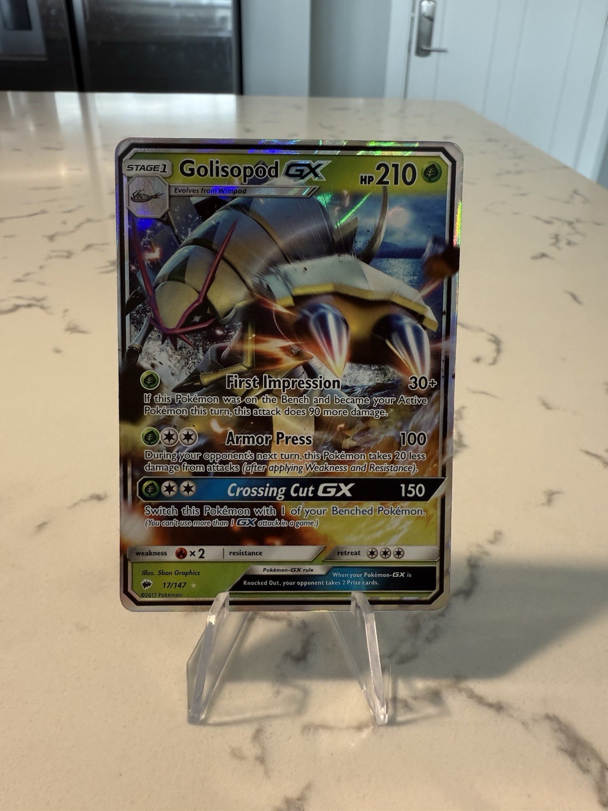 Golisopod GX 17/147 Burning Shadows - NM Ultra Rare Pokemon Card