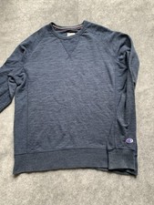 Champion Jumper Navy Cotton Blend Fleece Sweater Mens Size Medium