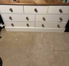 Wooden Chest of Drawers With 3 Single Draws And 4 Double Draws Hardly Any Damage