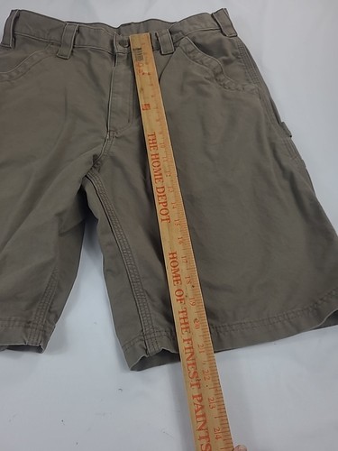 Carhartt Carpenter Shorts B147 LBR Mens Size 33 Canvas Brown Orig Fit - Picture 10 of 20