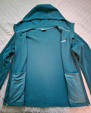 Columbia Women's Teal Full Zip Fleece Hoodie Jacket w/ Pockets Size XL