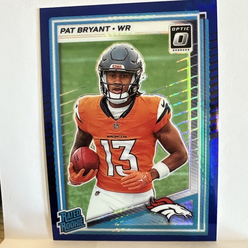 2025 Panini Donruss Optic - Rated Rookie Pat Bryant #215 Blue Hyper Prizm (RC)