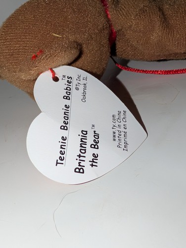 Ty Teenie Beanie Baby McDonalds Britania Bear 2 Tag Errors 1993 + Oak Brook Read - Picture 12 of 12