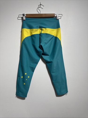 BLK Ladies Size 6 AA Athletes 2019 Mid Tights - BNWT - Team Australia Green Gold - Picture 4 of 8