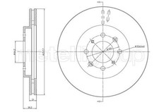 2x Bremsscheibe belüftet 23-1050C METELLI für HONDA JAZZ II JAZZ III