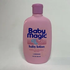 Baby Magic Lotion 9oz Pink Bottle by Mennen Movie Prop VTG 80s 90s Retro READ