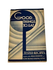 VTG 1936 Cow Brand Baking Soda Good Things To Eat Recipes Book Arm & Hammer VTG