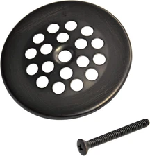 DANCO Tub and Shower Bath Grid Drain Strainer with Screw, 2-7/8 Inch, Oil Rubbed