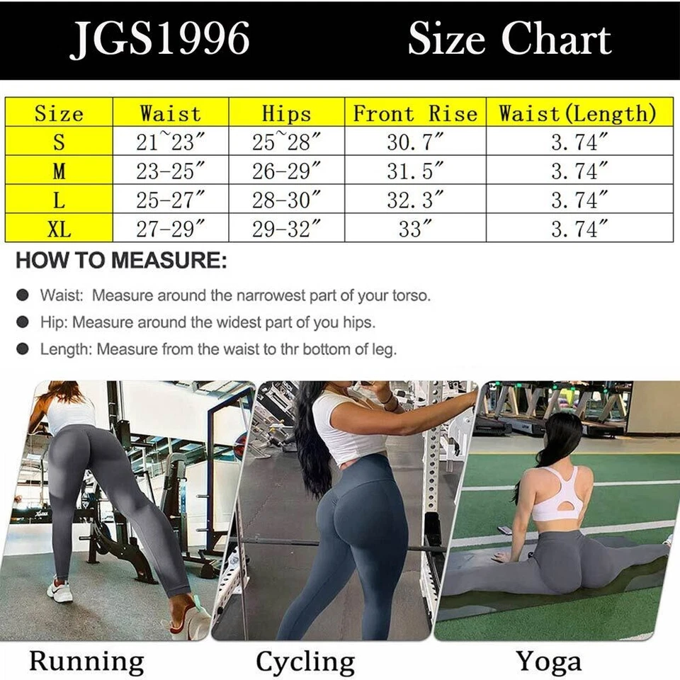 Women Anti Cellulite Yoga Pants Push Up Leggings Bum Butt Lift Sport Gym - Image 2 of 4