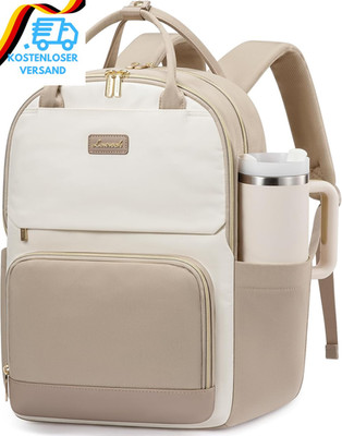 LOVEVOOK Rucksack Damen, 15.6 Zoll Laptop Schulrucksack Teenager Mit Großem Flas