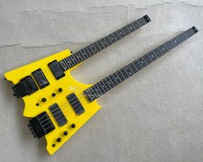 Double Neck Headless 4 Strings Bass Guitar+6 Strings Electric Guitar