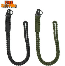 2 Pieces Heavy Duty Paracord Lanyard Braided 550 Necklace Keychains Whistles
