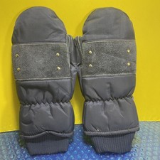 Kombi VTG Womens L Storm Ski Mitten Style Gloves With Knit Cuff Navy Blue Large