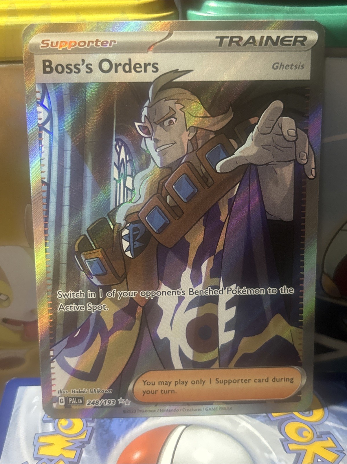 Pokemon Boss's Orders Full Art 248/193 Sv02: Paldea Evolved NM