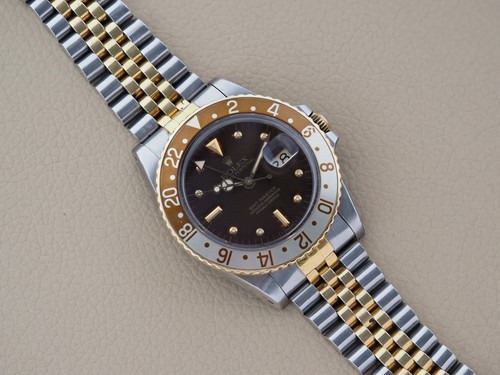 Rolex GMT-Master Root Beer 16753 Brown Nipple Dial Box Papers 1984 - Afbeelding 5 van 15