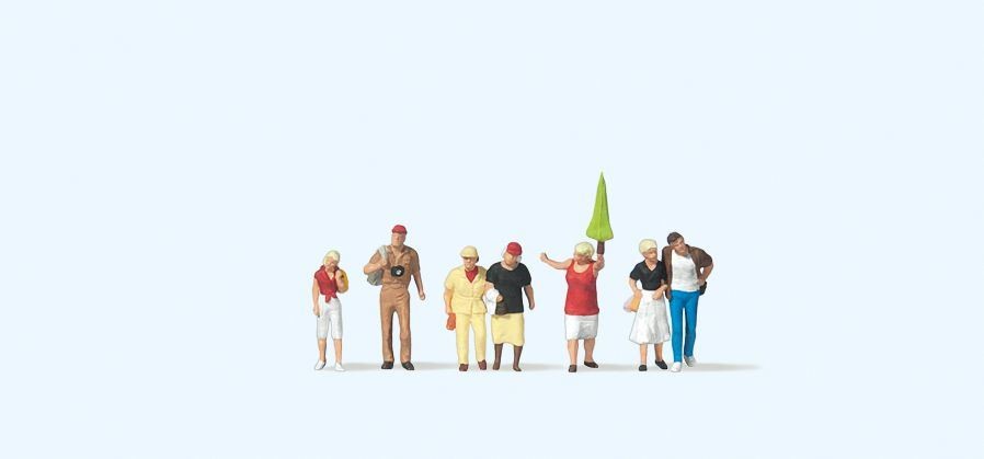 Tourists with Guide (7) Figure Set N gauge (1/148 - 1/160) Preiser 79163