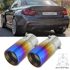 2xFor BMW F22 2 Series Exhaust Pipe Tip Rear Tail Throat Muffler Stainless Steel