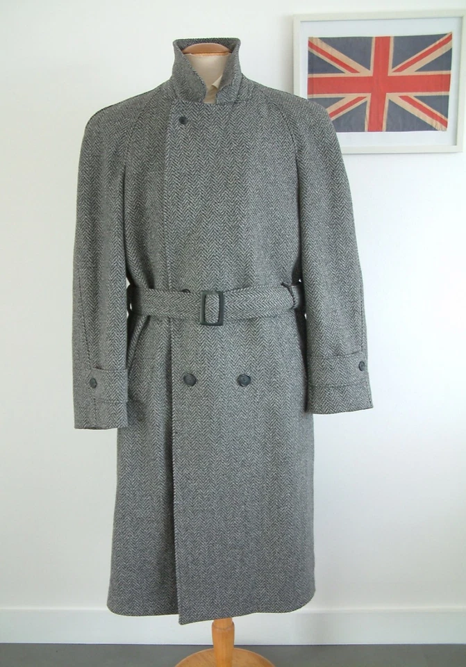 TWEED COAT..38"..BELTED..PURE WOOL..RAGLAN..BALMACAAN..PERMANENT STYLE..PS..WOOL - Image 3 of 4