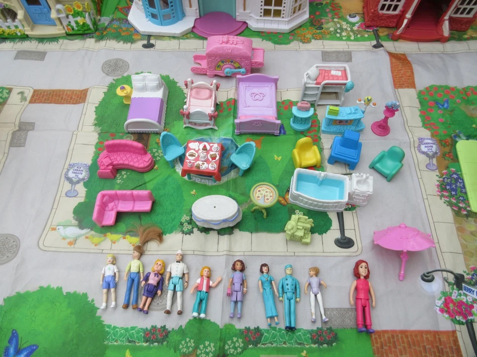 Lote enorme de brinquedos Fisher Price Sweet Streets casas de bonecas móveis pessoas - Imagem 2 de 4