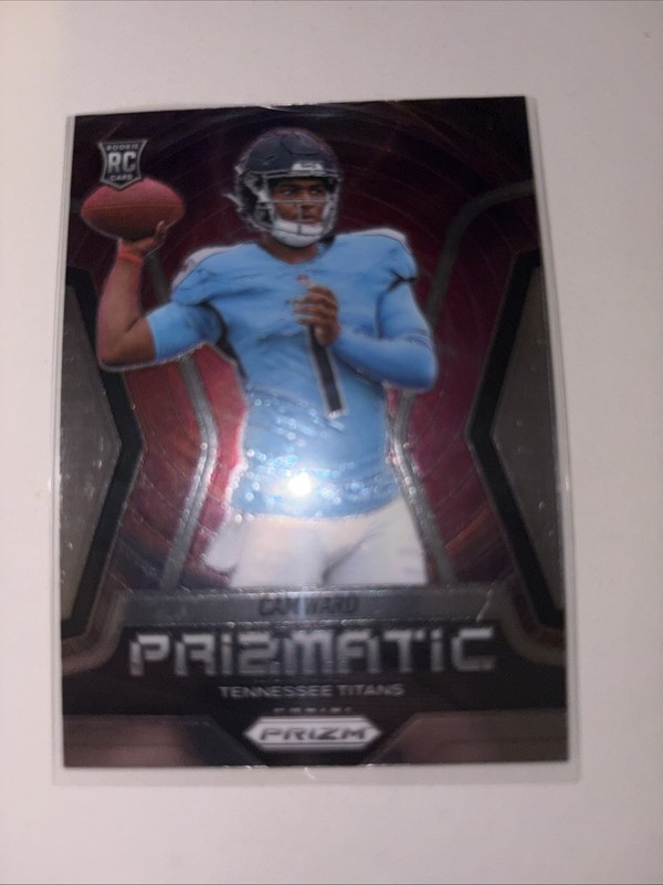 2025 Panini Prizm Cam Ward Prizmatic Insert RC #4 Tennessee Titans Card
