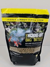 Microbe-Lift Legacy Big Bites Pond Koi  Goldfish Food 2 lb Bag Resealable