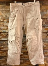 Burton Ronin Vintage Men’s Snowboard Pants XL Tan Nylon Cargo Ski Wide Leg