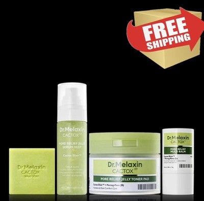 Dr.Melaxin CACTOX Cactus Extract Pore Relief Set: Soap, Toner Pad, Mist, Balm