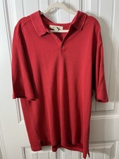 Tommy Bahama Red Polo Shirt XXL Men's Short Sleeve Silk Cotton Collared