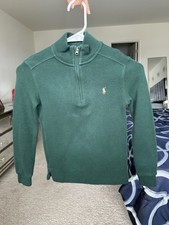 Polo Ralph Lauren Boys' Green Sweater Zipper Green Size 7