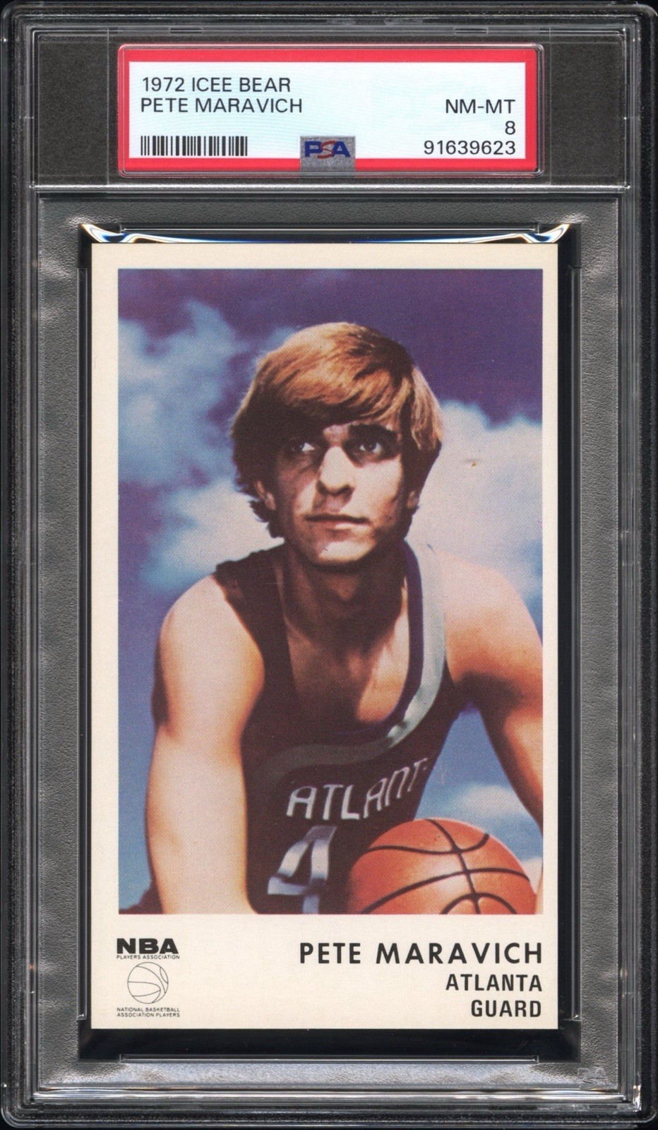 1972-73 Icee Bear Pete Maravich PSA 8 NM-MT Atlanta Hawks