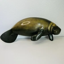 Plastic Realistic Manatee Wall Hanging Figure 17x8x2