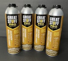 4 Pack Great Stuff PRO Construction Adhesive 343087 26.5oz Cream Heavy Duty Foam