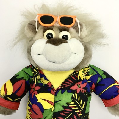 1998 Tyco 13'' Bubba On Board Real Talkin' Plush Bear Hawaiian Shirt TESTED WORKS