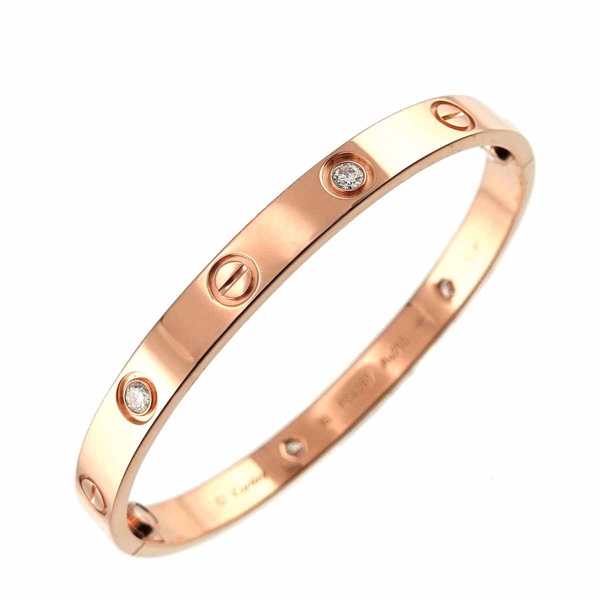 Cartier Love Bracelet 18K Pink Gold with Diamonds Size 16-image