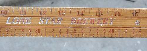 Vintage Souvenir of the Old LONE STAR Brewery in San Antonio TEXAS 48" Yardstick